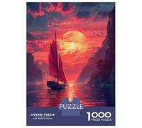 Rompecabezas para Adultos De 1000 Piezas Sailboat in A Sunset Rompecabezas para Adultos Juguetes Antiestrés Decoración Actividades Divertidas En Casa 70x50cm/1000pcs