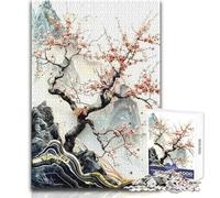 Rompecabezas para Adultos de 1000 Piezas, Sakura Dorado de Lujo, Divertido y Divertido Juego de ingenio, (tamaño 50x75cm)