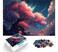 Rompecabezas para Adultos de 1000 Piezas Sakura mágica Hecho de Madera para Mayores de 14 años Entrena tu Cerebro y Tus Manos Regalos de Juegos de Navidad tamaño:50x75cm