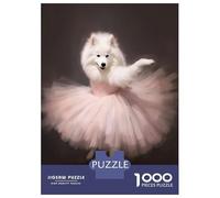 Rompecabezas para Adultos De 1000 Piezas Samoyed Ballerina Rompecabezas Juego De Ingenio Regalos para Mujeres Regalos De Juegos Desafiantes 52x38cm/1000pcs