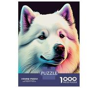 Rompecabezas para Adultos De 1000 Piezas Samoyed Dog Animal Rompecabezas para Adultos Juegos Relajantes Decoración Cumpleaños 70x50cm/1000pcs