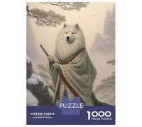 Rompecabezas para Adultos De 1000 Piezas Samoyed The Samurai Rompecabezas para Adultos Juegos De Relajación Corte De Precisión Difícil Y Desafiante 52x38cm/1000pcs