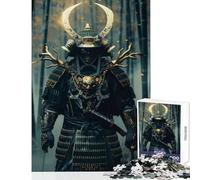 Rompecabezas para Adultos de 1000 Piezas samurái con Cuernos Juguete Educativo Grandes Regalos y Juguetes Juegos educativos interacción Entre Padres e Hijos tamaño 50x75cm