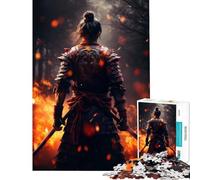 Rompecabezas para Adultos de 1000 Piezas Samurai Fire Juego Imposible desafío para la Inteligencia Juguetes adictivos Regalo de cumpleaños para la diversión Familiar (tamaño 75x50cm)