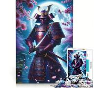 Rompecabezas para Adultos de 1000 Piezas: Samurái japonés Entre cerezos en Flor, Juego de ingenio, desafiante de completar, colección de Artistas, Bellas Artes 38x26cm