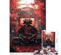 Rompecabezas para Adultos de 1000 Piezas samurái japonés Geisha Ninja decoración del hogar Juguetes Regalo de cumpleaños Juegos Divertidos para Mejorar el Amor en Pareja (tamaño 38x52cm)