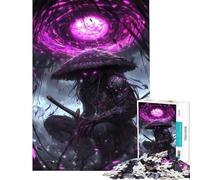 Rompecabezas para Adultos de 1000 Piezas Samurai Oscuro con Aura Púrpura Juguete antiestrés de 1000 Piezas Decoración artística para el hogar Juego Educativo Familiar (50x75cm)