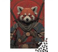 Rompecabezas para Adultos De 1000 Piezas Samurai Red Panda Armor Rompecabezas para Adultos Juegos De Relajación Análisis Y Lógica Cumpleaños Y Navidad 38x26cm/1000pcs