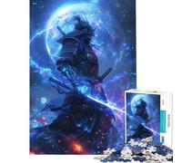Rompecabezas para Adultos de 1000 Piezas Samurais Blue Fury Relax Games Toys Juegos educativos Regalo para cumpleaños Divertido y humorístico (Tamaño 38x52cm)