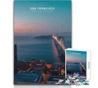 Rompecabezas para Adultos de 1000 Piezas, San Francisco, Juego de desafío único, Actividades Familiares, Ideas de Regalo, tamaño 38x52cm