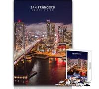 Rompecabezas para Adultos de 1000 Piezas, San Francisco, Juego de desafío único, Actividades Familiares, Ideas de Regalo, tamaño 38x52cm