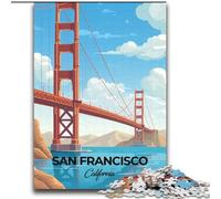 Rompecabezas para Adultos de 1000 Piezas, San Francisco, para Mayores de 14 años, decoración del hogar, Regalo para Toda la Familia y Amigos, 75x100cm