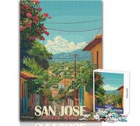 Rompecabezas para Adultos de 1000 Piezas, San José, Costa Rica, Vista de la Calle, Divertido y Divertido Juego Educativo, Regalo de cumpleaños (tamaño 38x52cm)