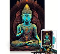 Rompecabezas para Adultos de 1000 Piezas,Santuario de Buda,Mandala,uniones Suaves,Divertido Juego de concentración Mental,Juego Casual,Regalo de cumpleaños (38x26cm)