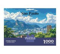 Rompecabezas para Adultos De 1000 Piezas Sao Paulo Cityscape Rompecabezas para Adultos Juego Práctico Análisis Y Lógica Gran Regalo para Los Amantes De Los Juegos 52x38cm/1000pcs
