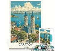 Rompecabezas para Adultos de 1000 Piezas, Saratov, Rusia, Juego Interactivo, Ideal para la interacción Entre Padres e Hijos, cumpleaños y Navidad 38x26cm
