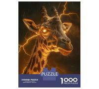 Rompecabezas para Adultos De 1000 Piezas Scary Fantasy Giraffe Rompecabezas Antiestrés Juguetes Divertidos Y Humorísticos Actividades Divertidas En Casa, 70x50cm/1000pcs