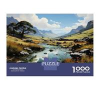 Rompecabezas para Adultos De 1000 Piezas Scenic Mountain Stream Landscape Rompecabezas para Adultos Juego De Ingenio Análisis Y Lógica Cumpleaños Y Navidad 52x38cm/1000pcs
