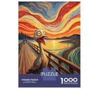 Rompecabezas para Adultos De 1000 Piezas Screaming Duck on A Bridge Rompecabezas para Adolescentes Juegos Familiares Ensamblaje De Patrones Actividades Divertidas En Casa 70x50cm/1000pcs