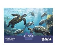 Rompecabezas para Adultos De 1000 Piezas Sea Turtles Underwater Rompecabezas Juegos Relajantes Decoración De Pared Oferta como Regalos para Toda La Familia 52x38cm/1000pcs