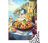 Rompecabezas para Adultos De 1000 Piezas Seafood Paella by The Sea Rompecabezas DIY Juguetes Divertidos Y Humorísticos Cumpleaños Y Navidad 52x38cm/1000pcs