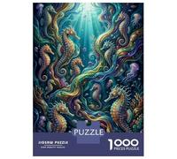 Rompecabezas para Adultos De 1000 Piezas Seahorse Underwater Fantasy Rompecabezas para Adultos Juguete Decoración De Pared Difícil Difícil para Cumpleaños, Navidad 70x50cm/1000pcs
