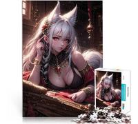Rompecabezas para Adultos de 1000 Piezas Seducción del espíritu del Zorro Juego Intelectual de Juguete Decoración del hogar 38x26cm