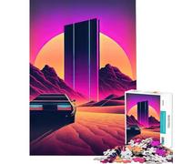 Rompecabezas para Adultos de 1000 Piezas Señales del Paisaje arenoso Juguetes adictivos para Cultivar la Paciencia Juego práctico Decoración de Pared Regalos para Mujeres y Hombres (tamaño 38x26cm)