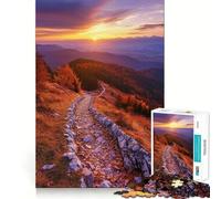 Rompecabezas para Adultos de 1000 Piezas Sendero de montaña otoñal,Arte de Corte preciso,Juego para ejercitar la Mente,Tiempo de Juego Relajante,Regalo de Arte navideño (38x52cm)