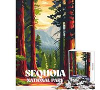 Rompecabezas para Adultos de 1000 Piezas Sendero del Atardecer en Sequoia Juguetes antiestrés Regalos de Amigo Secreto Juegos educativos Ayuda a ejercitar el Cerebro tamaño 38x52cm