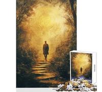 Rompecabezas para Adultos de 1000 Piezas Sendero del Bosque místico Juego práctico Decoración Juguete Educativo Ideal para Decorar el Escritorio (38x52cm)