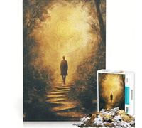 Rompecabezas para Adultos de 1000 Piezas Sendero del Bosque Místico Juegos Educativos para Diversión en Familia Colección de Artistas Bellas Artes 38x52cm