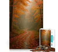 Rompecabezas para Adultos de 1000 Piezas Sendero del Bosque otoñal,Ajuste, Arte,lógica,Habilidad,Juego Lento, Tranquilo (50x75cm)