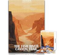 Rompecabezas para Adultos de 1000 Piezas, Sendero del cañón del río Fish, Namibia, Juego Educativo, Regalo de cumpleaños, Regalo de Amigo Secreto, tamaño 38x52cm