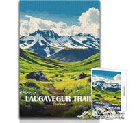 Rompecabezas para Adultos de 1000 Piezas, Sendero Laugavegur, Islandia, Paisaje, Arte, Juego Educativo Familiar, patrón de Montaje, Regalo de Amigo Secreto, tamaño 38x26cm