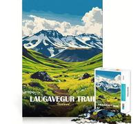 Rompecabezas para Adultos de 1000 Piezas Sendero Laugavegur,Paisaje de Islandia,Arte,Bordes Afilados,Juego para ejercitar la Mente,Divertido y Tranquilo, (38x26cm)