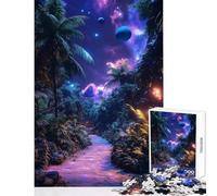 Rompecabezas para Adultos de 1000 Piezas Sendero místico en la Jungla Juegos Familiares Carrera de Velocidad Manual Juguetes antiestrés cumpleaños y Navidad (38x26cm)