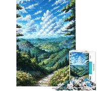 Rompecabezas para adultos de 1000 piezas Sendero sereno en un valle de montaña - Arte de paisaje natural Rompecabezas para adolescentes juego familiar divertido y original Regalos de cumpleaños únicos