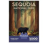 Rompecabezas para Adultos De 1000 Piezas Sequoia National Park Bear Rompecabezas para Adultos Juguete Decoración De Pared Corte De Precisión 38x26cm/1000pcs