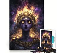 Rompecabezas para Adultos de 1000 Piezas Ser Celestial con Corona de Fuego,diseño de Corte Fino,Actividad para la Mente,Juego de Paz,decoración navideña (38x52cm)
