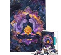 Rompecabezas para Adultos de 1000 Piezas Serenidad Cósmica Meditación Rompecabezas para Adultos Juguetes DIY Decoración de Pared cumpleaños y Navidad (Tamaño 38x52cm)