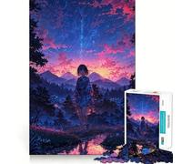 Rompecabezas para Adultos de 1000 Piezas Serenidad Crepuscular Un Paseo, Bordes Impecables, Divertido Juego de Concentración Mental, Juego Tranquilo, Regalo de Decoración Navideña (50x75cm)