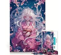 Rompecabezas para Adultos de 1000 Piezas Serenidad en Flor de Cerezo Juego de Arte de Corte Fino para estimular la Mente,Ideal para Momentos de Tranquilidad, (38x26cm)