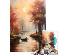 Rompecabezas para Adultos de 1000 Piezas Serenidad otoñal en el Lago Juguetes de decoración para el hogar Un desafío difícil Regalos para Amigos y Familiares (50x75cm)
