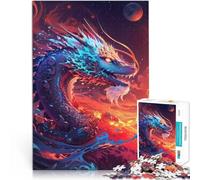 Rompecabezas para Adultos de 1000 Piezas Serpiente de Fuego Celestial Desafiante Difícil Decoración de Pared cumpleaños y Navidad 75x50cm