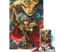 Rompecabezas para Adultos de 1000 Piezas Serpiente Paladín y Elfo Rompecabezas para Adultos Juegos Familiares Regalos para Mujeres desafiante para completar (tamaño 50x75cm)