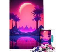 Rompecabezas para Adultos de 1000 Piezas Shining Ascents Synthwave Juegos relajantes Juguetes educativos Regalo para cumpleaños Divertidos y con Humor (tamaño 50x75cm)