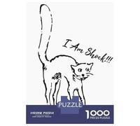 Rompecabezas para Adultos De 1000 Piezas Shock A Cat Rompecabezas para Adultos Juguete Decoración De Pared Decoración del Hogar Regalos para Amigos Y Familiares 38x26cm/1000pcs