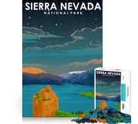 Rompecabezas para Adultos de 1000 Piezas Sierra Nevada de Noche Arte de Corte preciso Juguete para desarrollar la Agilidad Mental Ideal para Relajarse y Disfrutar de la Navidad Decoración de Pared