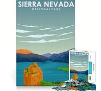 Rompecabezas para Adultos de 1000 Piezas Sierra Nevada Travel Art Exact Edge Art Juguete de Habilidad Creativa Juego de Tiempo Acogedor Pieza de Arte navideña (38x26cm)